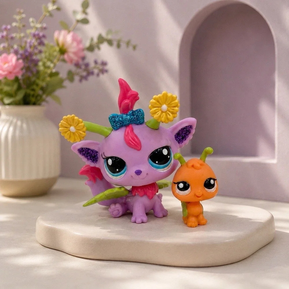 Littlest Pet Shop LPS 2012 Garden Fairies #2612 #2613 Fairy Pet Pair